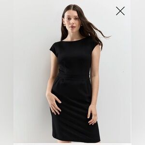Quince Ultra Stretch Ponte Cap Sleeve Dress